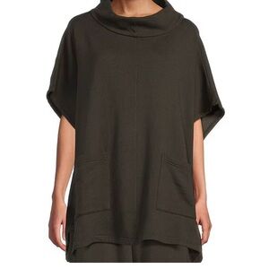 Bryn Walker Mock Neck Cap Sleeve Poncho, Size M